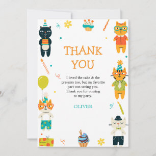 Cartes de remerciement pour le 3ème anniversaire d