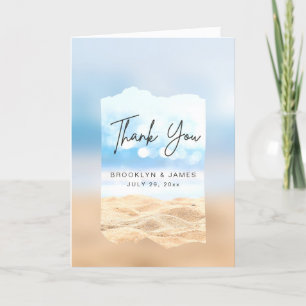 Cartes de remerciement pour mariage sur la plage