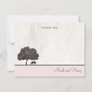 Cartes de Remerciement pour Mariage Thème Cheval