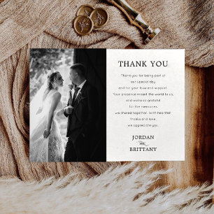 Cartes de remerciement pour photo de mariage monoc