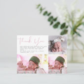 Cartes de remerciement pour photos de nouveau-né m (Debout devant)