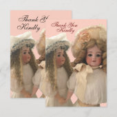 Cartes de remerciement pour poupées victoriennes a (Devant / Derrière)