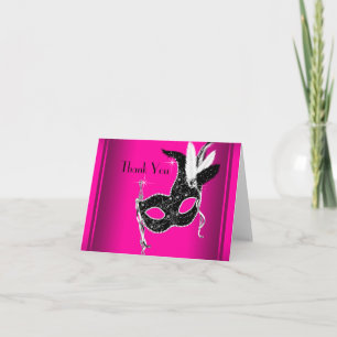Cartes de remerciement pour soirée de bal masqué r
