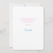 Cartes de remerciement pour une fête d'anniversair (Dos)