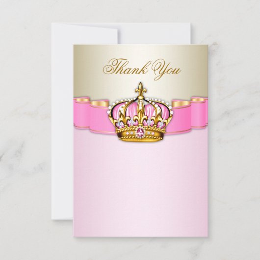 Cartes de remerciement Princesse (Devant)