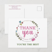 Cartes de remerciement professionnelles personnali (Devant / Derrière)