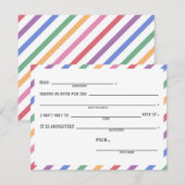 Cartes de remerciement Rainbow pour enfants - Ense (Devant / Derrière)