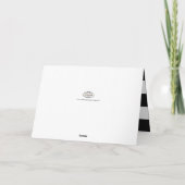 Cartes de remerciement rayures noires et blanches  (Dos)