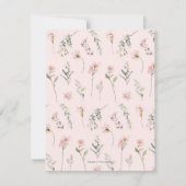 cartes de remerciement rose pour la baby shower Fi (Dos)