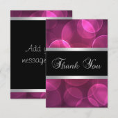 Cartes de remerciement rose vif (Devant / Derrière)