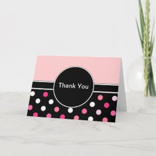 Cartes de remerciement roses