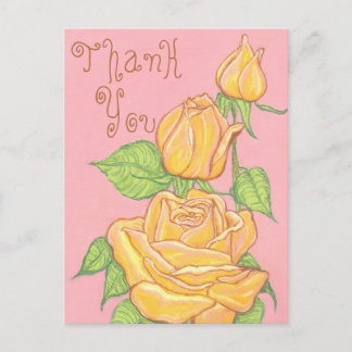 Cartes de remerciement Roses jaunes 2