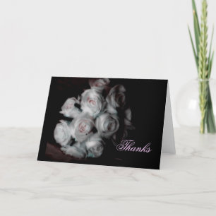 Cartes de remerciement Roses roses de mariage