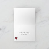 Cartes de Remerciement Roses Rouges (Intérieur)