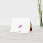 Cartes de remerciement Roses Rouges & Ivoire (Dos)