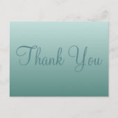 Cartes de remerciement sarcelle (Devant)