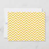 Cartes de remerciement simples Chevron jaunes (Dos)