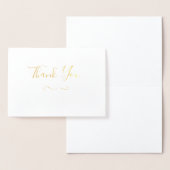 Cartes de remerciement simples en feuille d'or (Affichage)