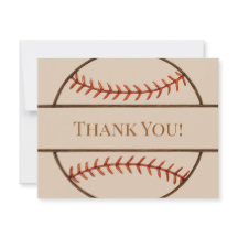 Cartes de remerciement sur le thème du baseball