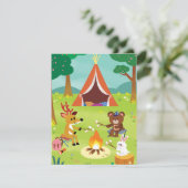 Cartes de remerciement sur le thème du camping (Debout devant)