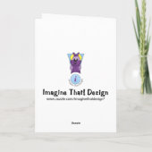 Cartes de remerciement Taxi Girl Thank You Shout O (Dos)