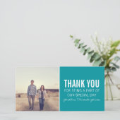 Cartes de remerciement turquoises (Debout devant)