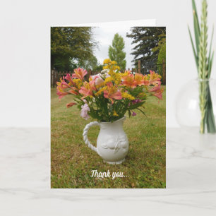 Cartes de remerciement Vase de lys tigrés