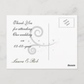 Cartes de remerciement vertes tendance (Dos)