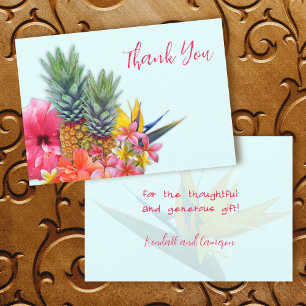 Cartes de remerciement vierges Bouquet Hawaïen