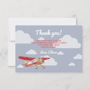 Cartes de remerciement Vintage Avion