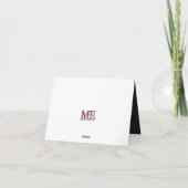 Cartes de remerciement violet prune gothique (Dos)