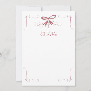 Cartes de Remerciement Whimsical Bow Ribbon