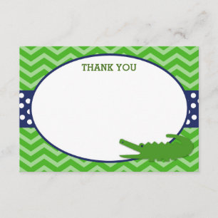 Cartes de remerciements Alligator
