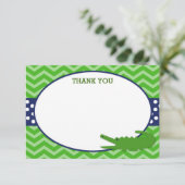 Cartes de remerciements Alligator (Debout devant)