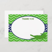 Cartes de remerciements Alligator (Devant / Derrière)