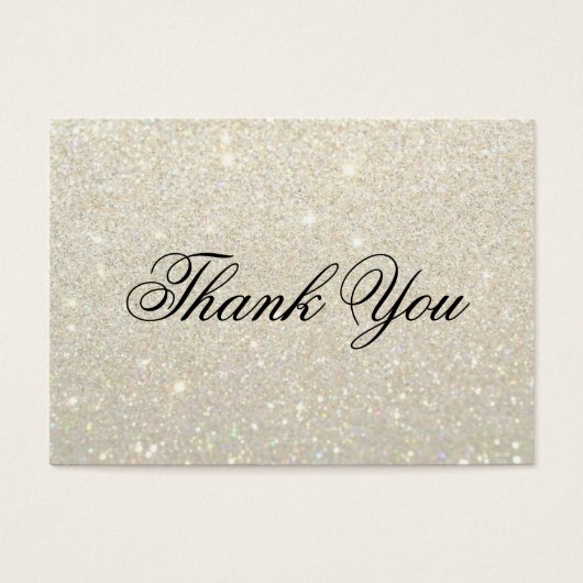 Cartes De Remerciements - Blanc Gold Glit Fab (Devant)