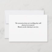 Cartes de remerciements blanches/noires (Dos)