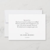 Cartes de remerciements bleu et rose pâle et rose  (Dos)