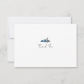 Cartes de remerciements bleu foncé (Dos)