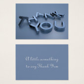 Cartes de remerciements bleues personnalisées (Devant & derrière)