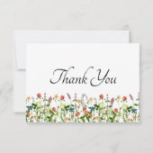 Cartes de Remerciements Botaniques Florales (Dos)