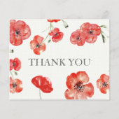 Cartes de remerciements Budget Red Poppies (Devant)