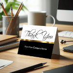 Cartes De Remerciements Classiques Pour Les Affair<br><div class="desc">Modèle d'affaires classique et simple avec un look haut de gamme en or, noir et blanc élégant. Personnalisez le Merci intérieur sentiment mettre votre nom d'entreprise sur le front de signifier qui il est de et de concevoir pour une entreprise ou une petite entreprise pour remercier vos clients, les ventes...</div>
