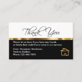 Cartes de Remerciements Classy Refery (Devant)