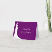 Cartes de remerciements Couture Gown (violet) (Devant)