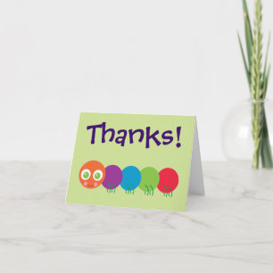 Cartes de Remerciements Cute Caterpillar
