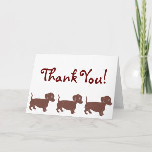 Cartes de remerciements Dachshunds