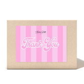 Cartes de remerciements de bandes roses rétro