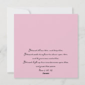 Cartes de remerciements de bénédictions (Dos)