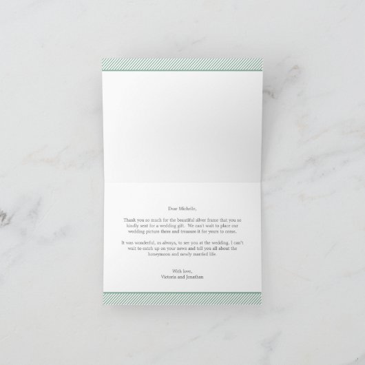 Cartes de remerciements de clichés (Intérieur)